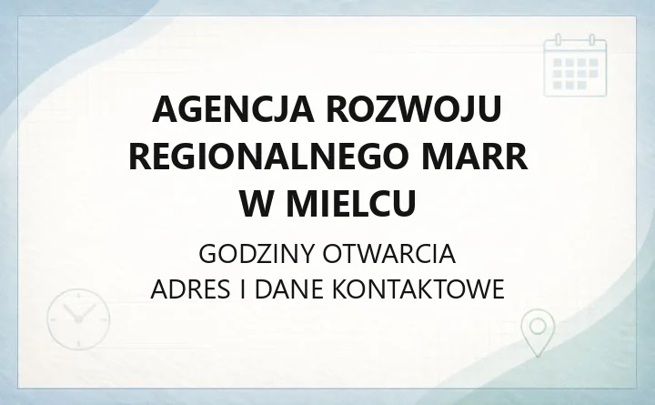 Agencja Rozwoju Regionalnego MARR w Mielcu - kontakt, inkubatory, pożyczki i doradztwo