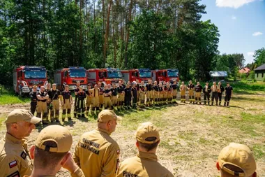 Pożar lasu pod zabudowaniami – służby sprawdziły gotowość w ćwiczeniach ISKRA